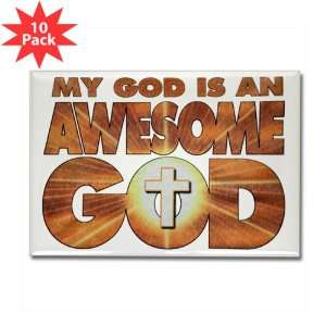   Rectangle Magnet (10 Pack) My God Is An Awesome God: Everything Else