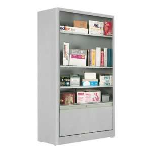  Atlantic Metal Bookcase w/ Drawer Cabinet (36 W x 18 D x 