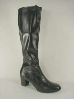   Womens Lucca Black Knee High Boots Heels Shoes 728217228702  