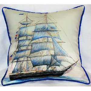  Whaling Ship Indoor Outdoor Pillow: Home & Kitchen