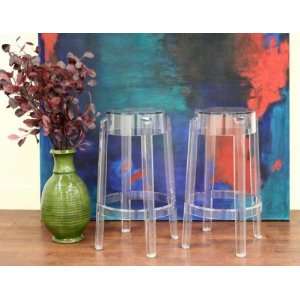  Bettino Acrylic Counter Stool Set of 2 by Wholesale 