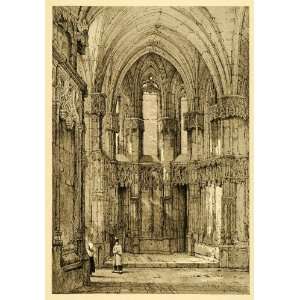   Amboise France Architecture   Original Halftone Print