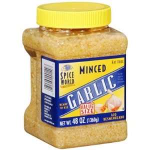 Spice World Minced Garlic   48 oz. (2 Grocery & Gourmet Food