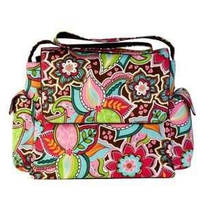    OiOi Baby Bag Messenger in Pink Floral Bouquet   Baby