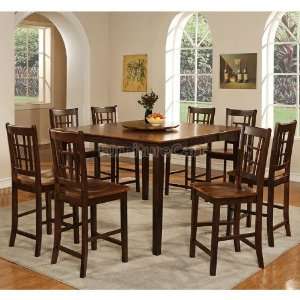  World Imports Two Tone Brown Counter Height Dining Room 