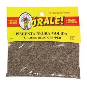 Orale, Pepper Black Ground, 1 Ounce (12 Grocery & Gourmet Food