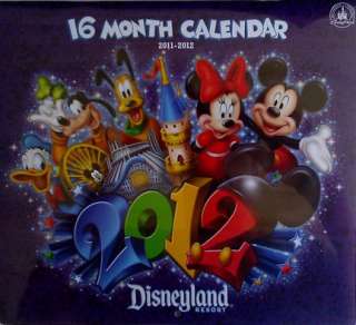   THEME PARK 16 MONTH WALL CALENDAR 2011 2012 FREE PRIORITY MAIL  