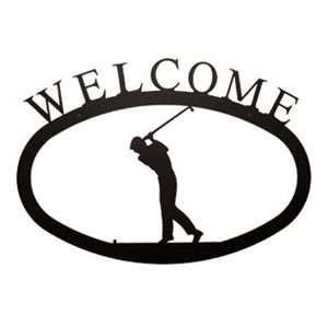  Golfer Welcome Sign   Large   Seventeen and a Half Inches 