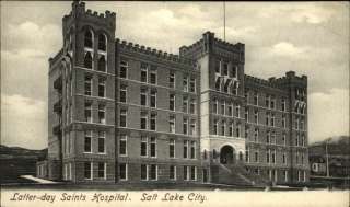 SALT LAKE CITY UT Latter Day Saints Hospital c1905 PC  