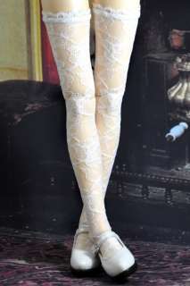 White Lace Stockings for SD Volks Dollfie Elfdoll Luts Dollstown 1/3 