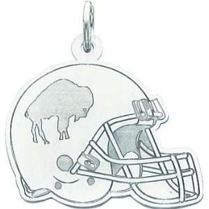 14K White Gold NFL Buffalo Bills Football Helmet Charm  