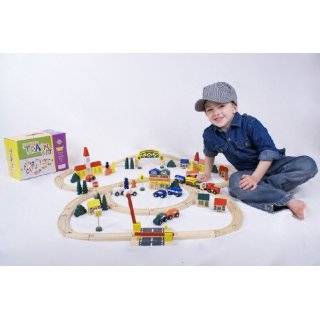 100 Piece Wooden Train Set Track fits Thomas Wooden Railway and Brio