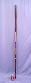 Old Antique Vintage 61 Wood Recurve Archery Long Bow w/Leather Handle 