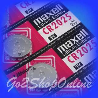 2x Maxell CR2025 2025 Lithium Battery Expire Date 2017  