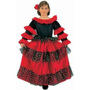  Childs Spanish Beauty Costume Size: Large 12 14: Toys 