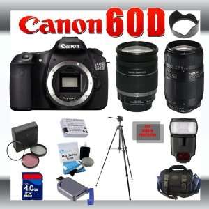 Canon EOS 60D 18 MP Digital DSLR Camera with Canon 18 200mm and Tamron 