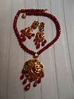 18k on 4k Gold Ruby Pendant set Moghul 22k type Rare find Jewelery 