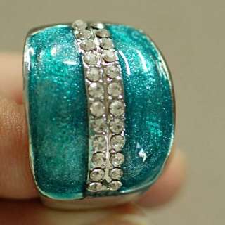 Ladys Spherical 18K GP Wedding Gemstone Zirconia CZ Finger Ring Rings 