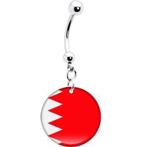  Bahrain Flag Belly Ring Jewelry
