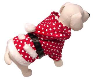 _Polka Dots Thick Santas Coat_Dog Apparel~Clothes  