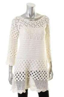 Lucky Brand Jeans NEW White Crochet Tunic Sale Top L  