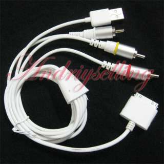 AV out USB Video Cable for iPhone 3G 2G iPod Touch Nano  