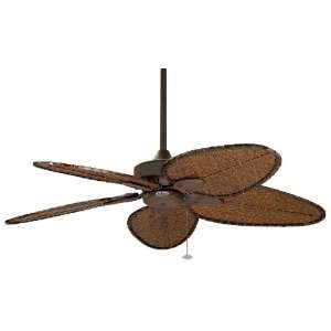   220 Windpointe 5 Blade Ceiling Fan with 220 Volt with White Bulb, Rust