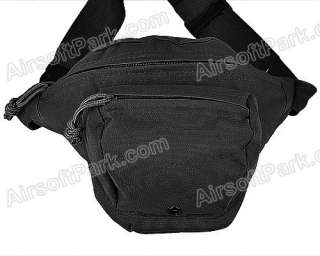 600D Tactical 2 Ways Small Utility Waist Pouch Bag w/Zipper Black 