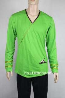 Star Trek TOS Wrap Command costume Green Uniform Shirt  