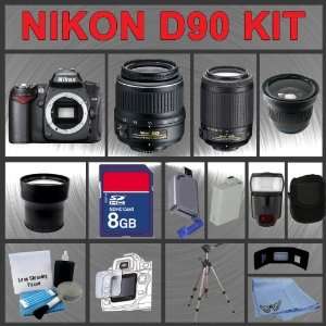 Nikon D90 SLR Digital Camera with 18 55mm II Lens + 55 200mm VR Lens 