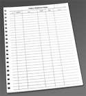 reservation book replacement sheets 50 pk 