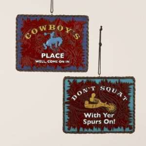  Club Pack of 12 Wild West Cowboy & Spur Sign Country 