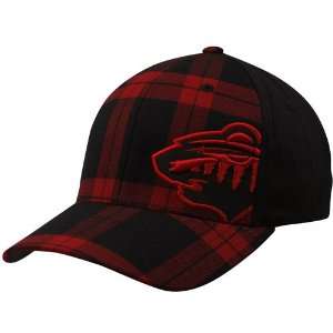   Minnesota Wild Red Black Bosco Closer Flex Fit Hat: Sports & Outdoors