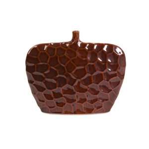  12.25 Calisto Wide Brown Ceramic Dimple Textured Vase 