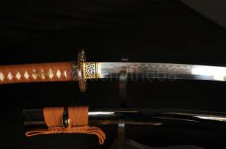 1095 Steel Clay Tempered Full Tang Sharp Blade JAPANESE Samurai Sword 