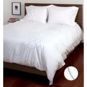 Streamline Embroidered Duvet Cover Set (Queen):  Home 
