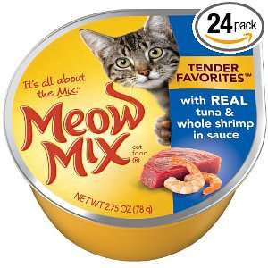  Tender Favorites Real Tuna & Whole Shrimp in Sauce, 2.75 Ounce Cups 