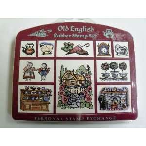  Old English Rubber Stamp Set (10 stamps) 