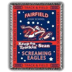    Trackin Personalized Track and Field Afghan