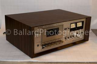 Vintage Sony TC 186SD Stereo Cassette Deck Wood Case  