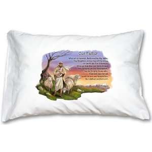  Jesus Good Shepherd w/Our Father Prayer Pillowcase 