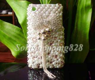 3D Bow champagne Sparkle Bling Hard Protect Case Cover For Apple 