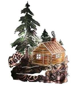 New COUNTRY CABIN METAL WALL ART Western Decor Rustic Lodge 
