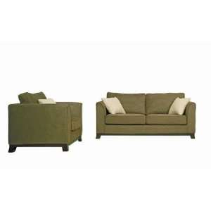  Wholesale Interiors Fabric Dark Brown Sofa Set: Home 