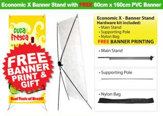 Trade Show Pop Up Display X Banner Stand Exhibit Booth  