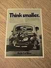 1971 ARTIC CAT BIKES ADVERTISEMENT MOTOR VW CAR AD DOG MAN THINK 