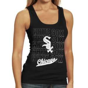  Chicago White Sox Ladies Black Repeater Tank Top: Sports 