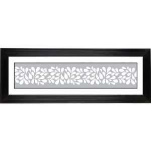  White Splash On Grey Stepped Strip 52 1/8 Wide Wall Art 