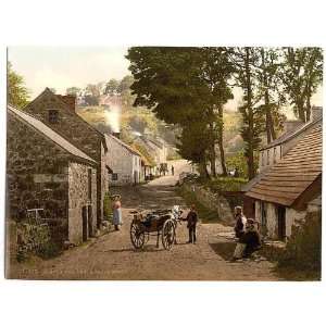  Photochrom Reprint of Glencoe Village. Co. Antrim, Ireland 