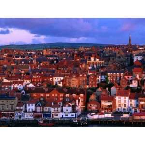 Town Buildings at Dawn, Whitby, North Yorkshire, England Photographic 